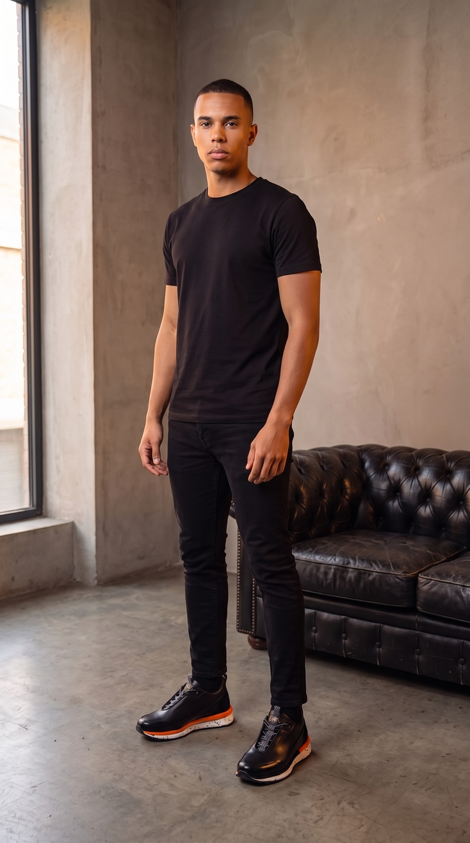 The Milford Black Leather Men Sneaker