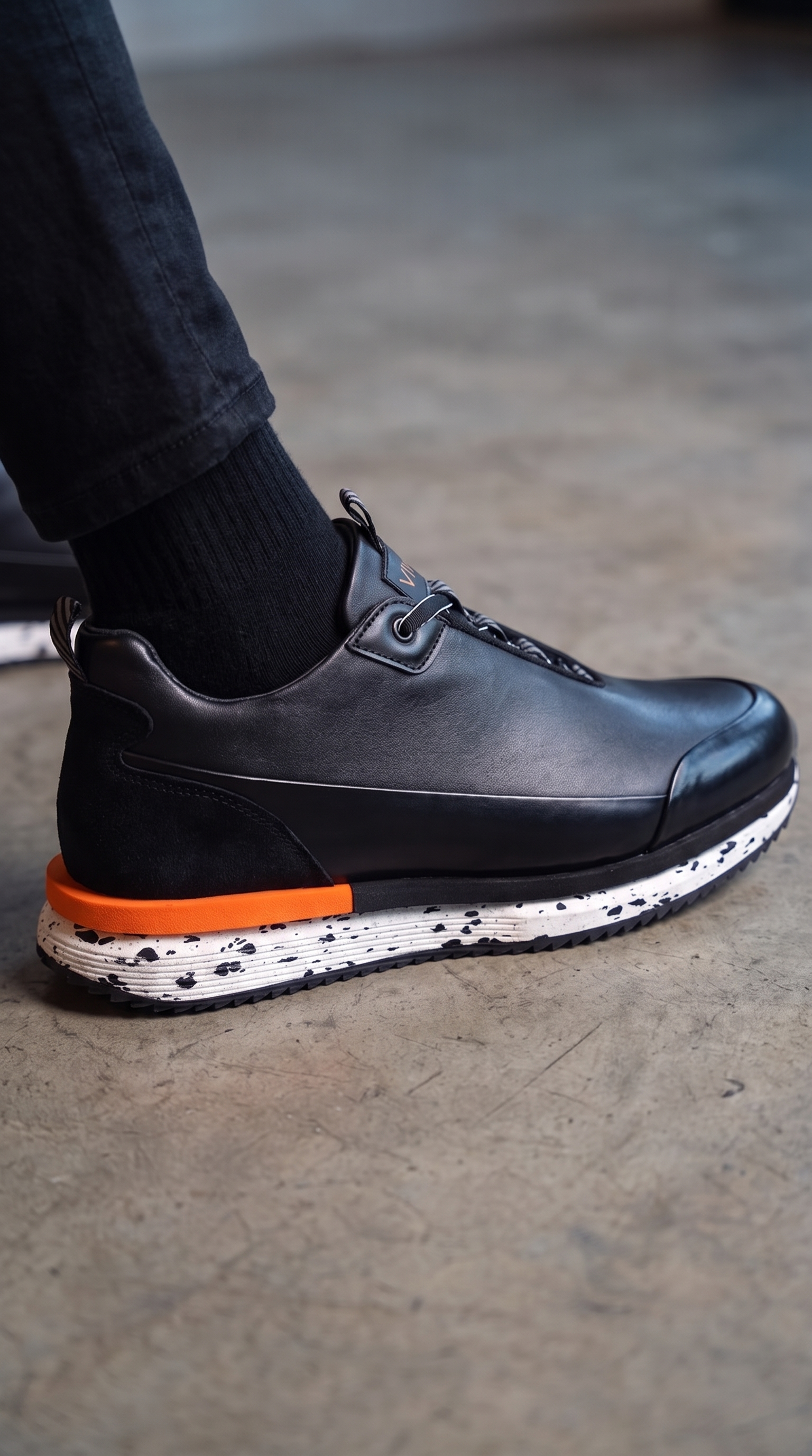 The Milford Black Leather Men Sneaker