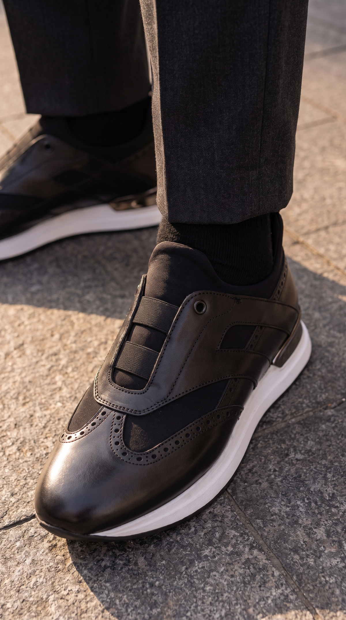 Vinci Leather The Arcadia Black Leather Men Sneaker – product view 12