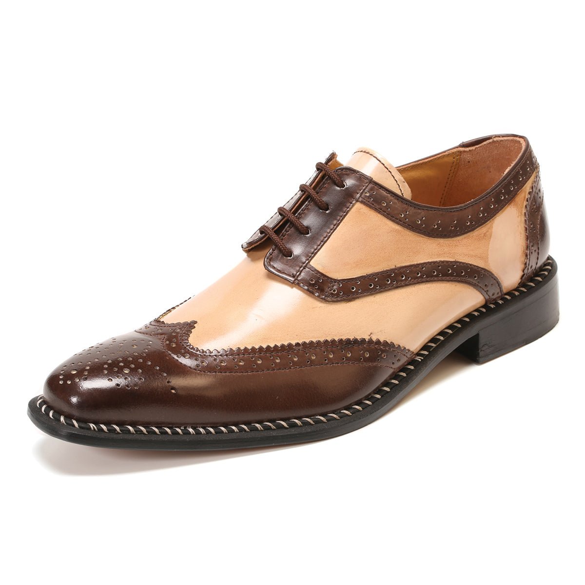 Liberty Zeno Hope Leather Oxford Wingtip Style Dress shoes