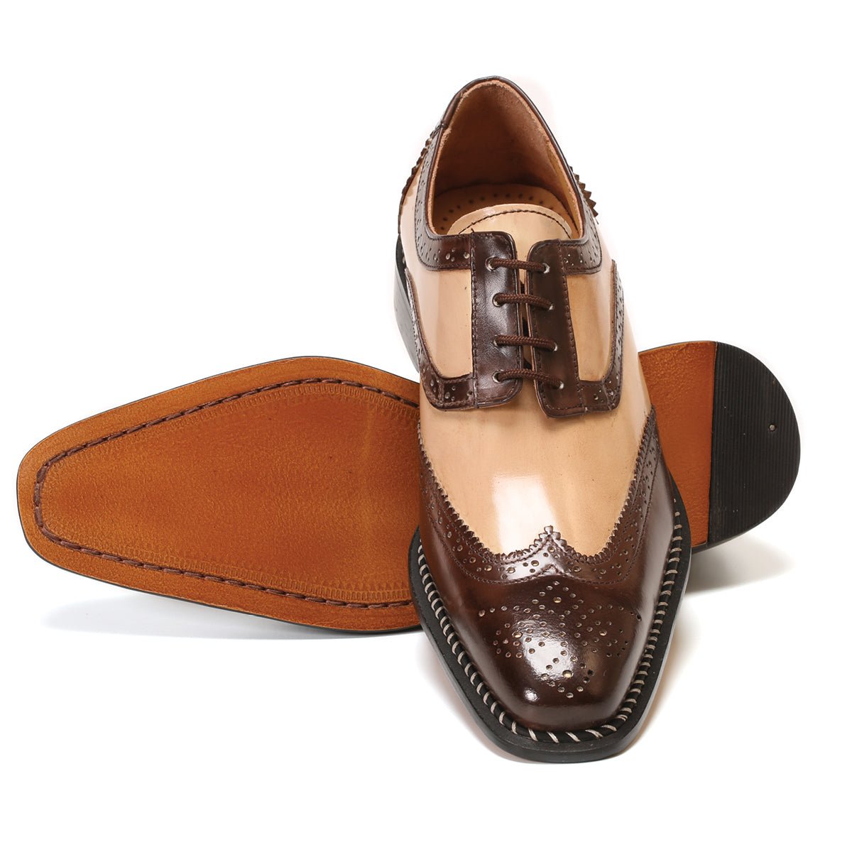 Liberty Zeno Hope Leather Oxford Wingtip Style Dress shoes
