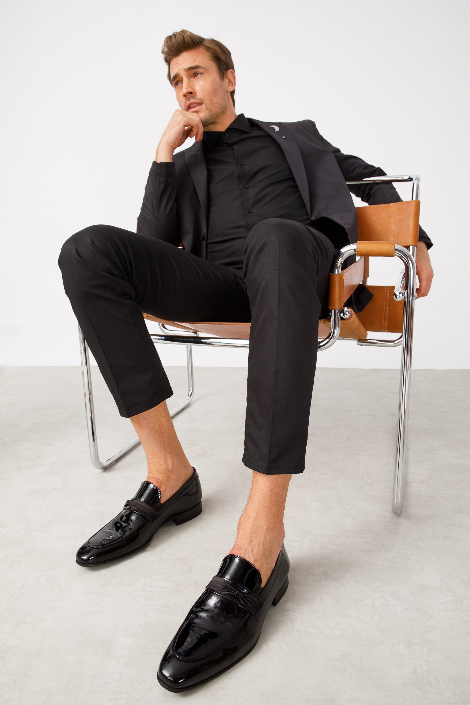 The Dodoma Black Patent Leather Loafer Men Shoe