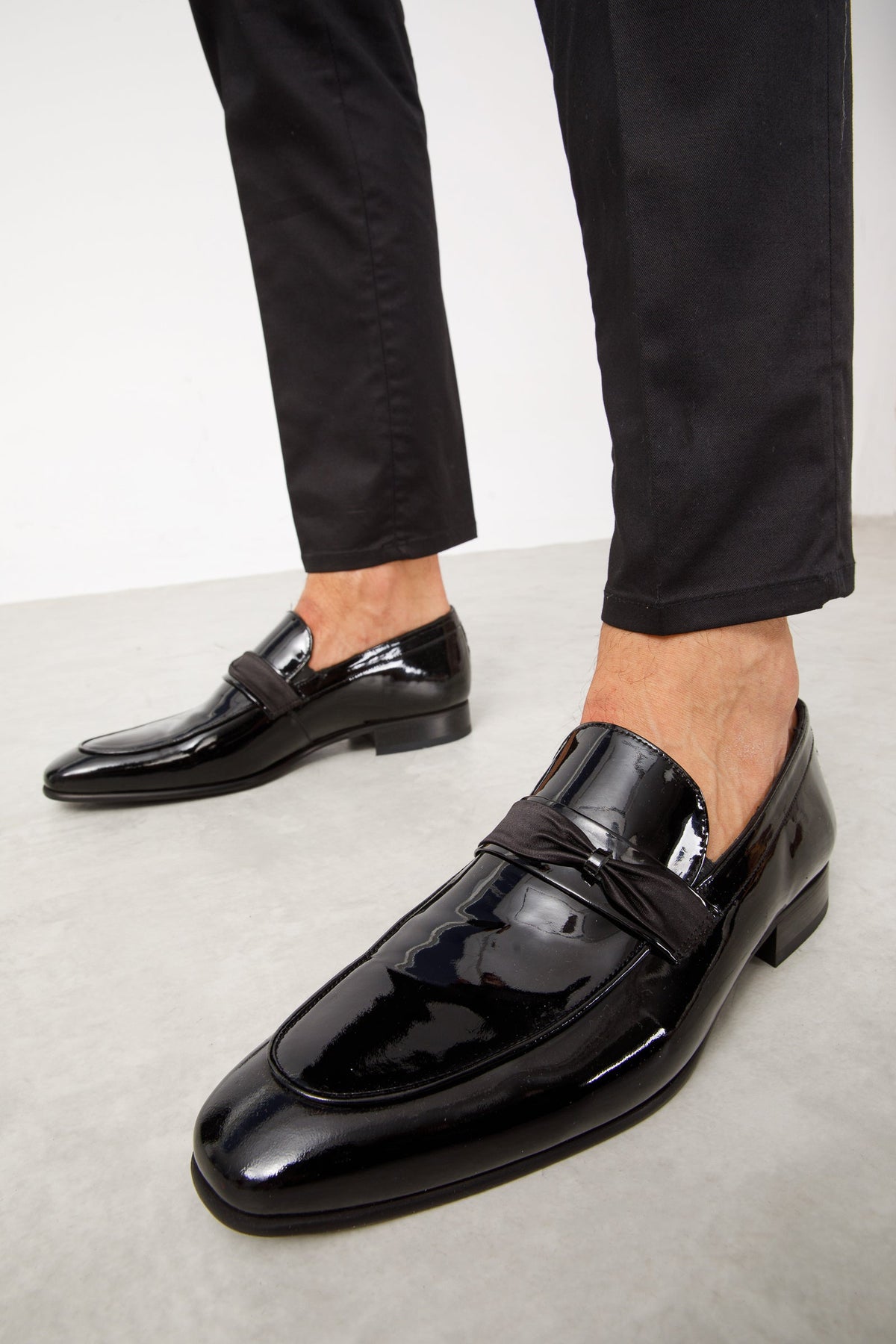 Vinci Leather The Dodoma Black Patent Leather Loafer Men Shoe – product view 11