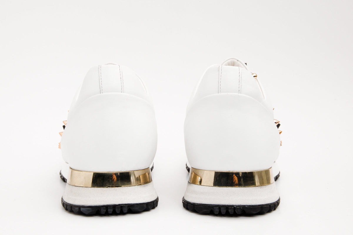 Vinci Leather The Infanta White Spike Leather Women Sneaker Limited Edition – product view 4