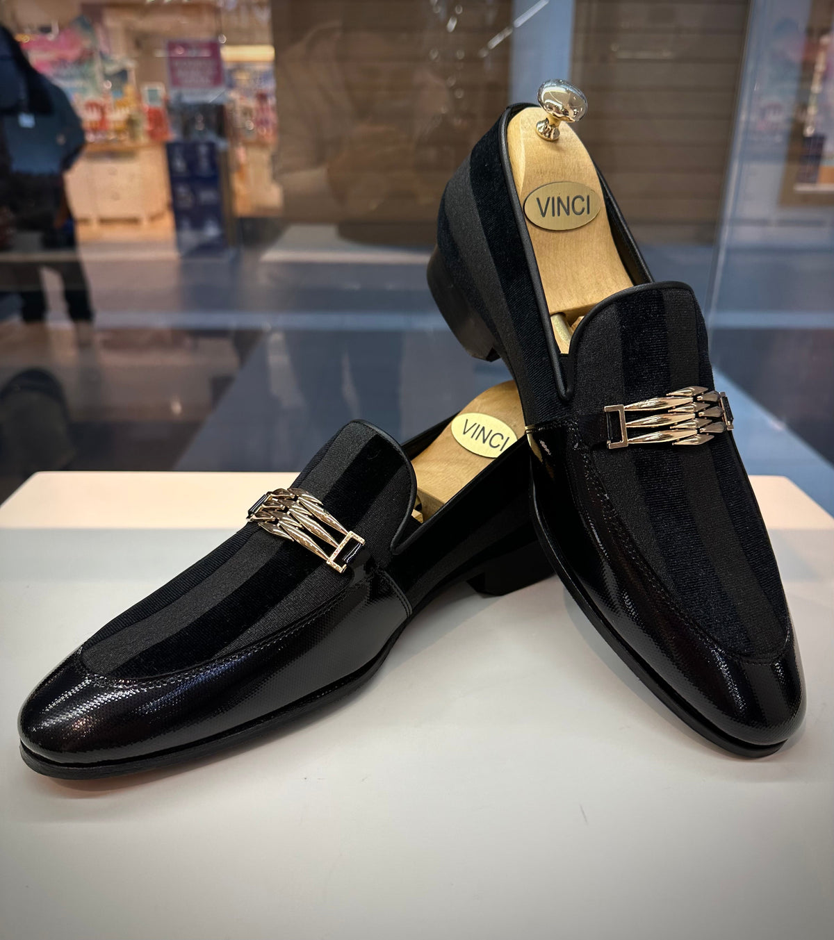Vinci Leather The Pontalto Leather Men Shoe Black Bit Loafer – product view 6