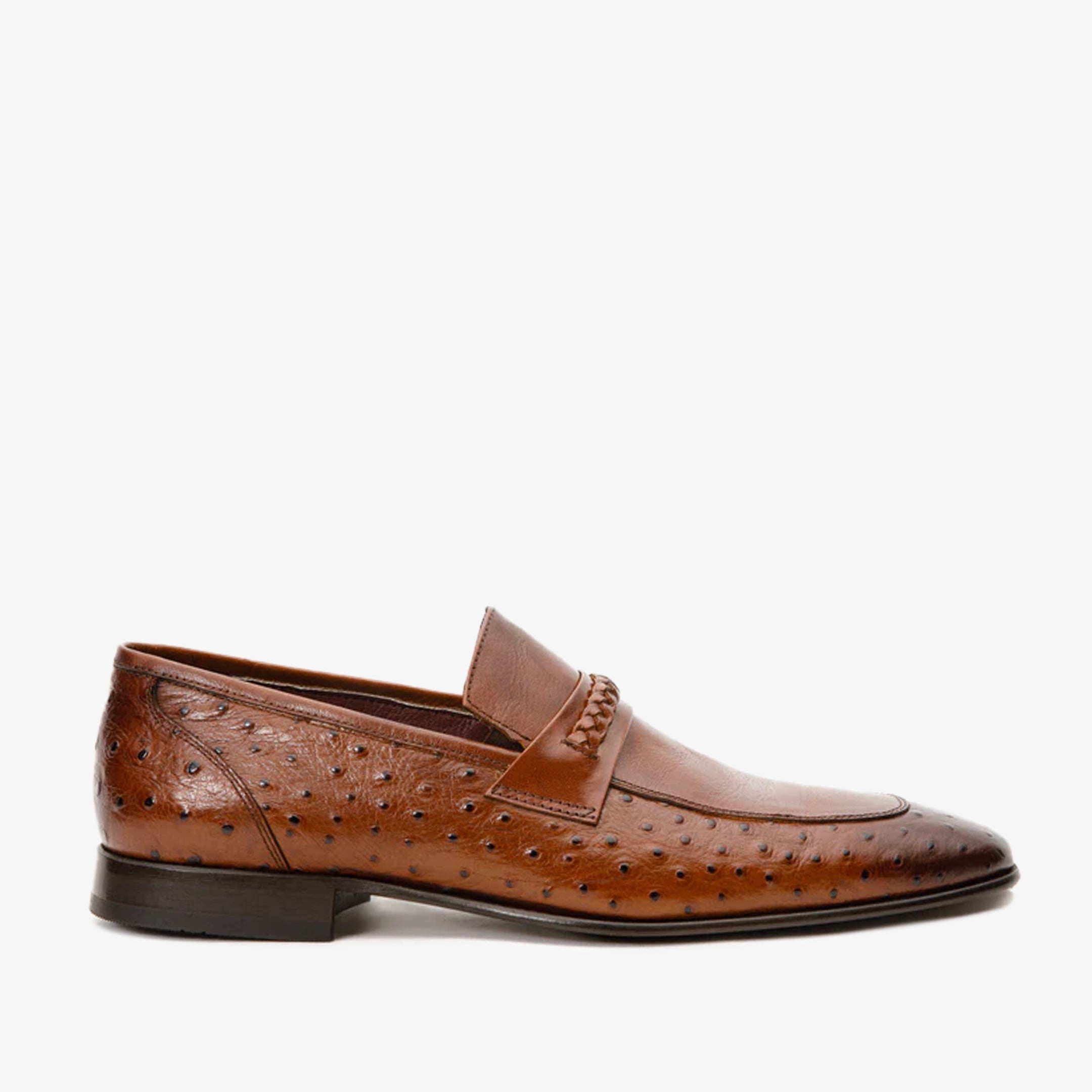 The Johannesburg Brown Leather Dress Loafer Men Shoe