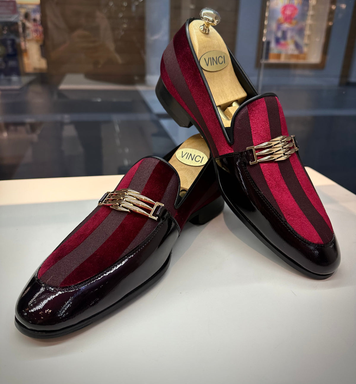 Vinci Leather The Pontalto Leather Men Shoe Burgundy Bit Loafer – product view 7