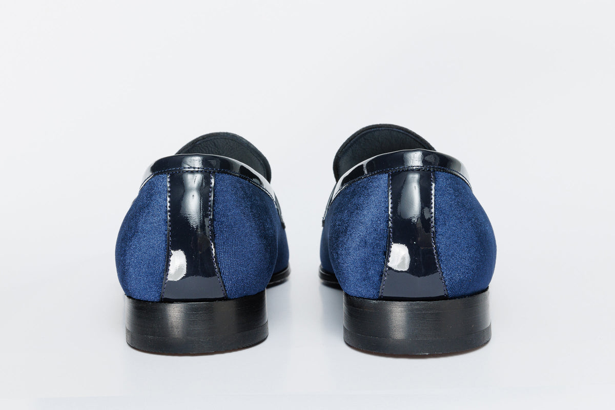 Vinci Leather The Casaletti Navy Blue Bit Loafer Men Shoe – product view 4
