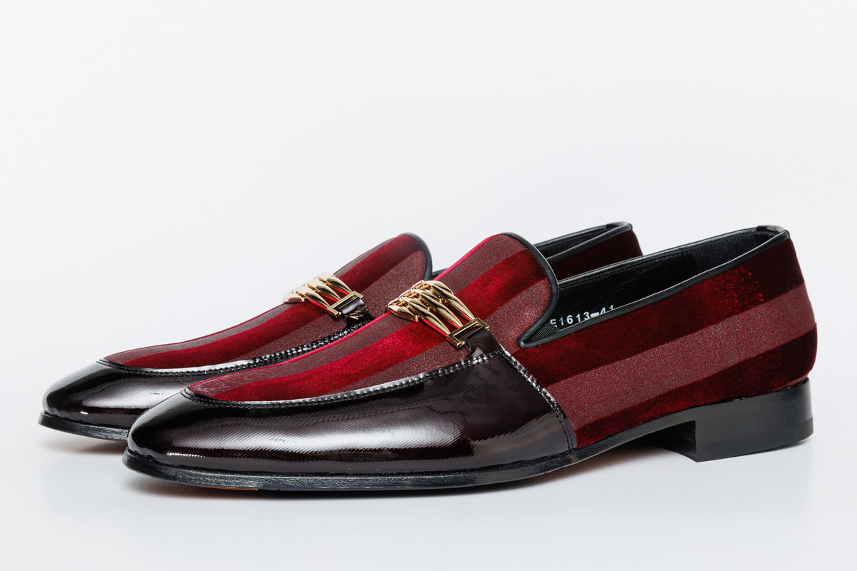Vinci Leather The Pontalto Leather Men Shoe Burgundy Bit Loafer – product view 2