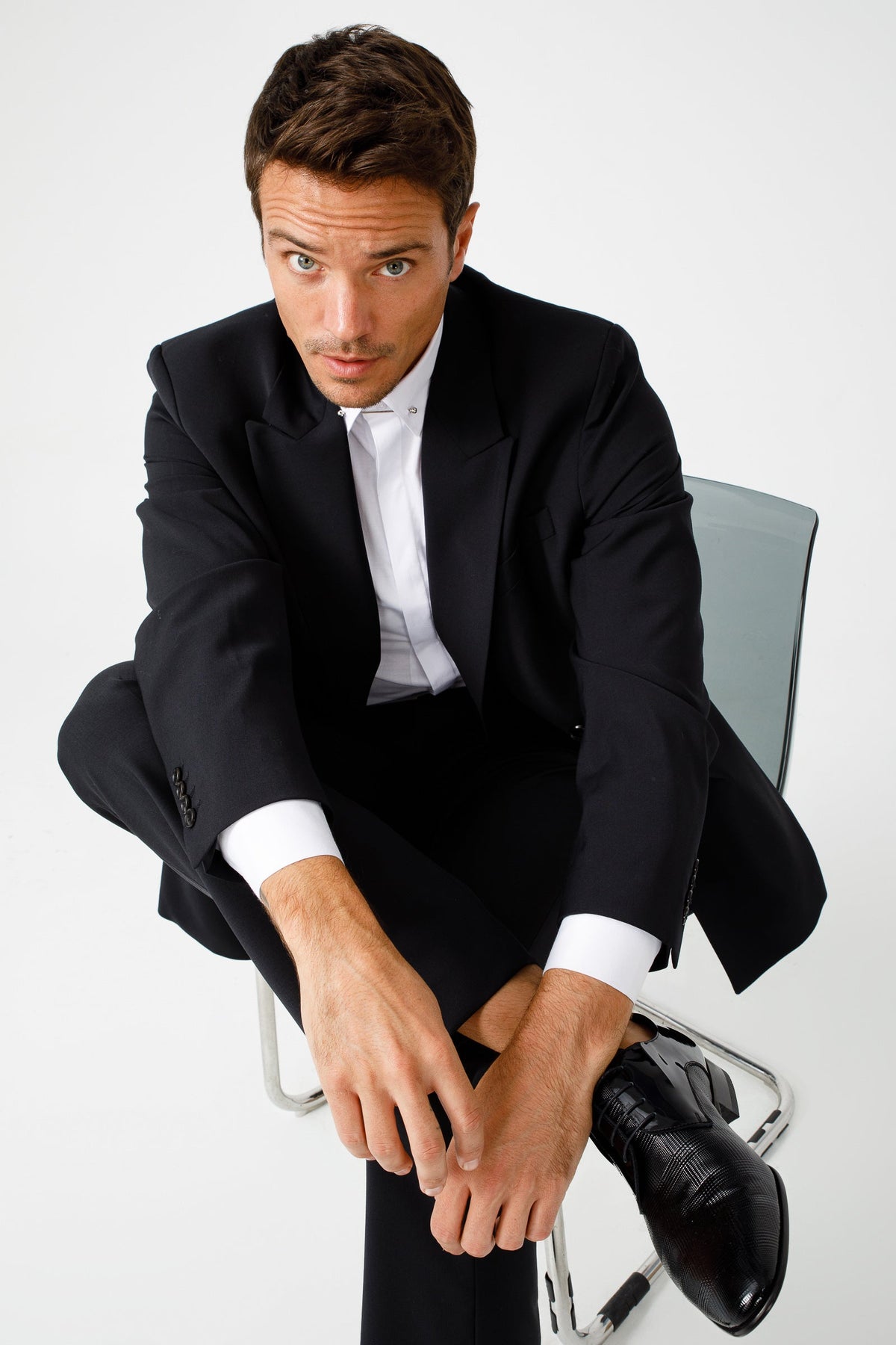 Vinci Leather The San Severo Black Patent Leather Derby Men Shoe – product view 8