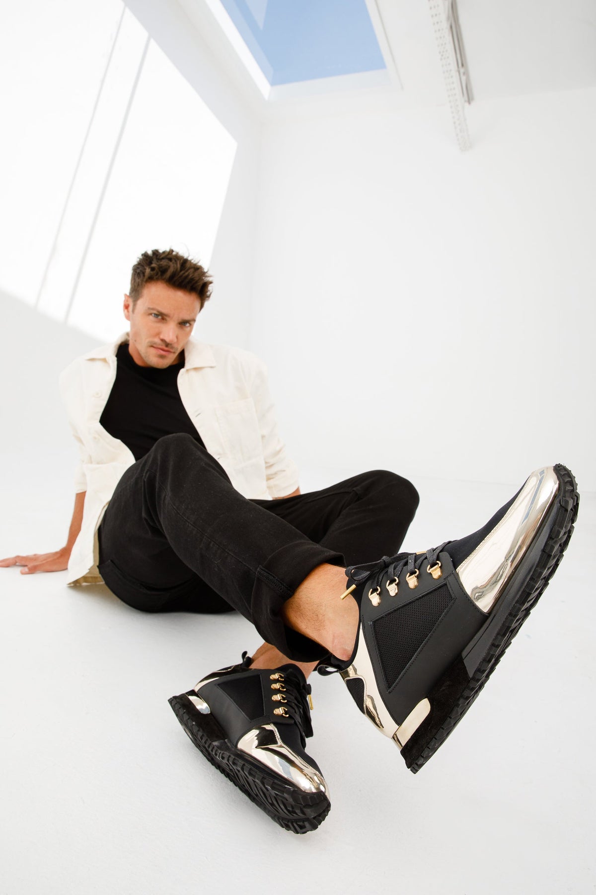 Vinci Leather The Emir Gold Leather Men Sneaker Limited Edition – product view 7