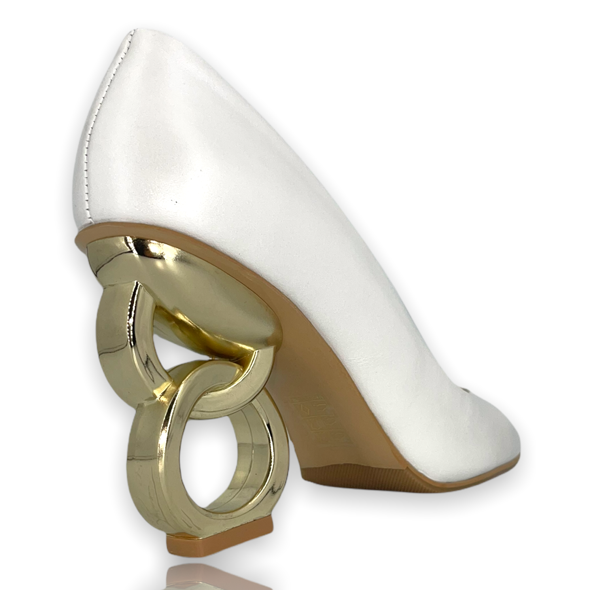 The Belem White Leather Pump Final Sale!
