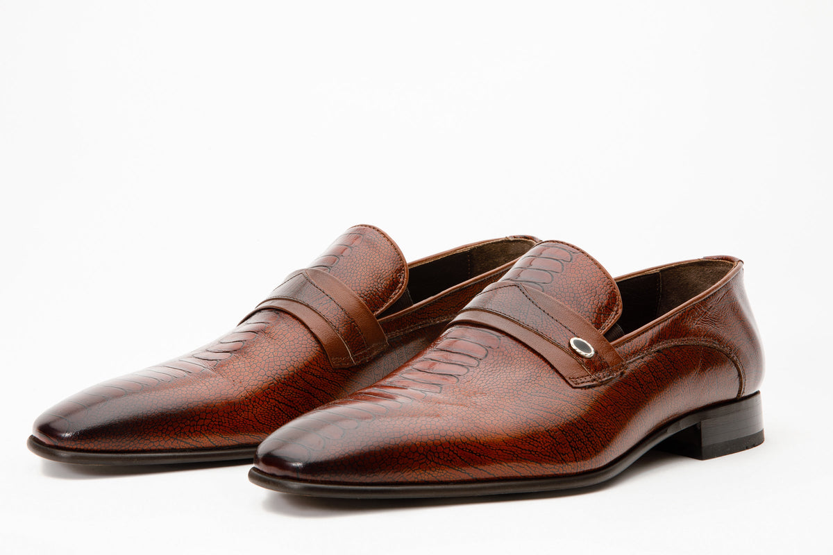 Vinci Leather The Bangkok Tan Penny Loafer Men Shoe – product view 2