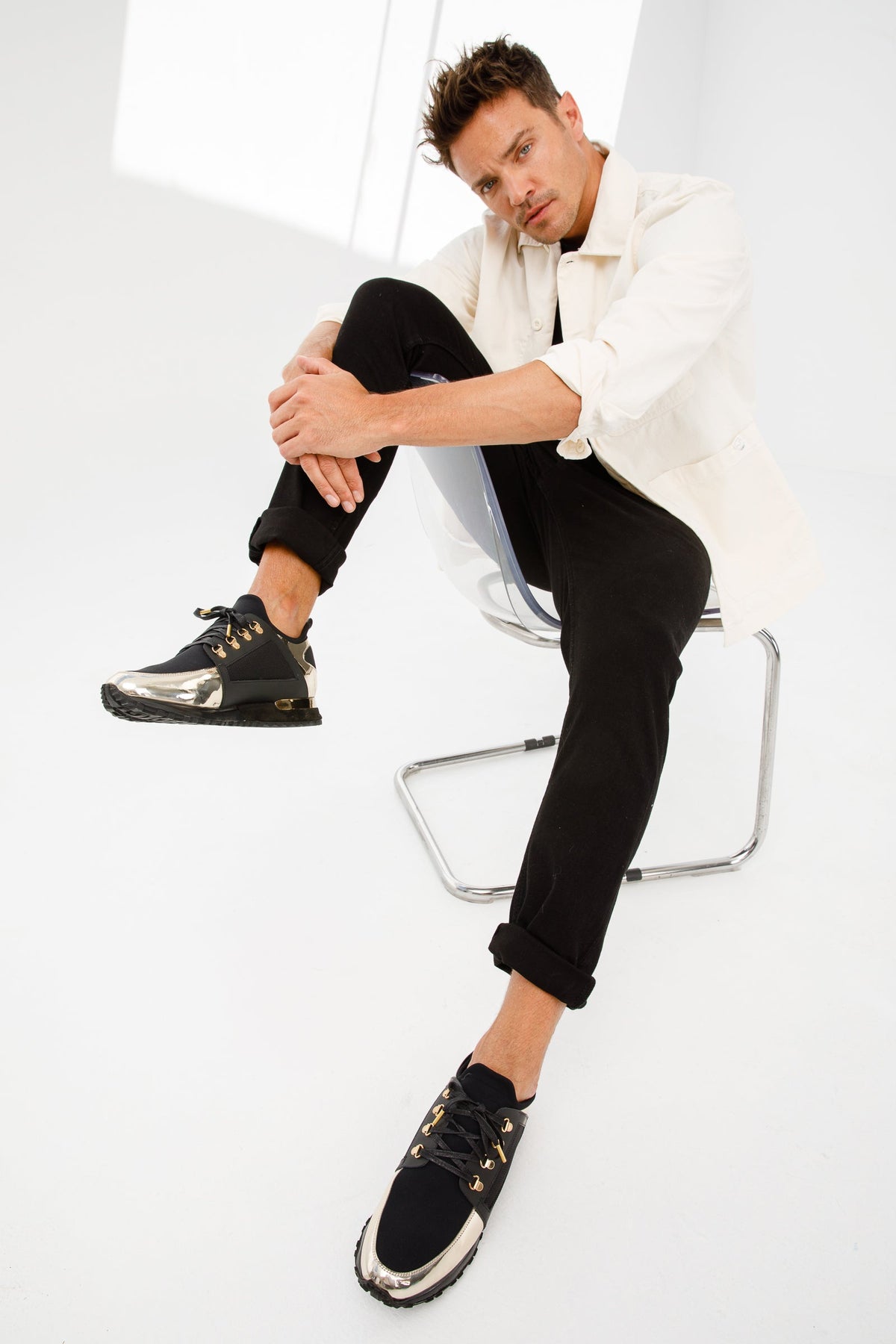 Vinci Leather The Emir Gold Leather Men Sneaker Limited Edition – product view 8