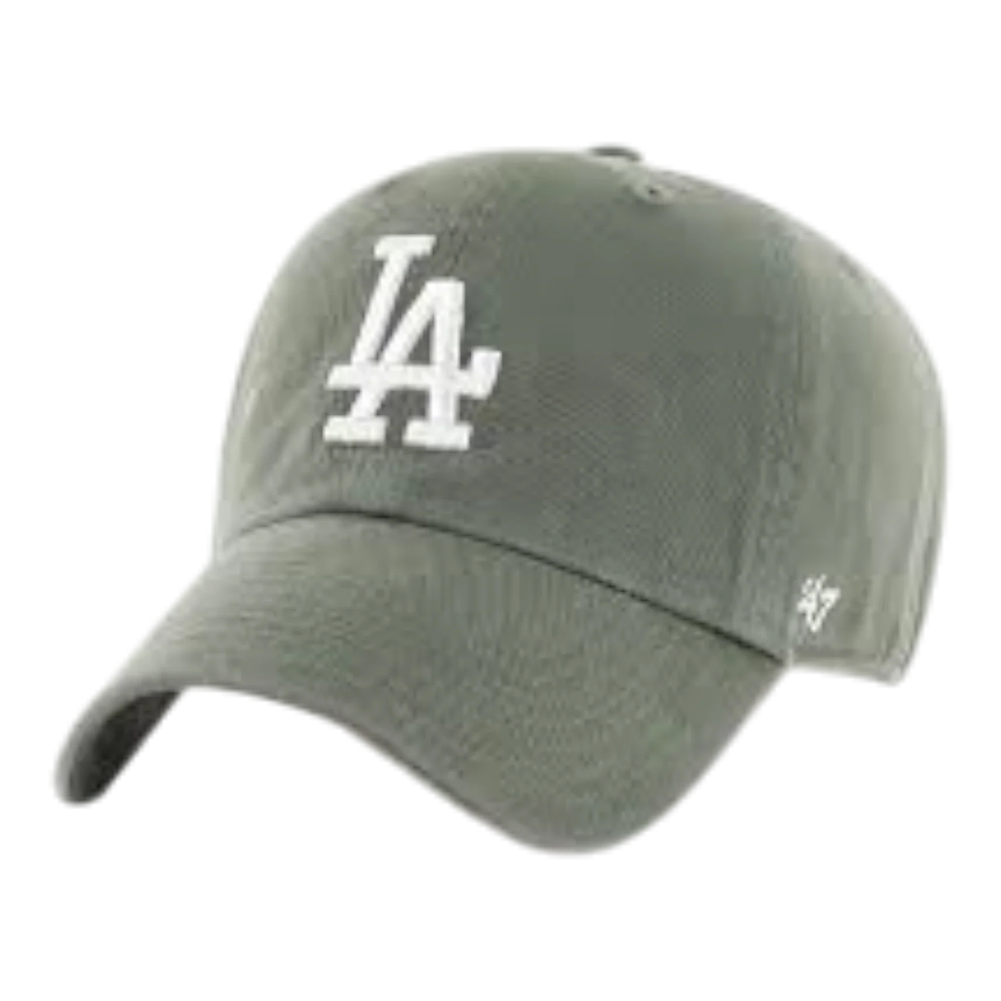 47 Brand Clean Up Los Angeles Dodgers Strapback Hat — Moss Green Adjustable Cap