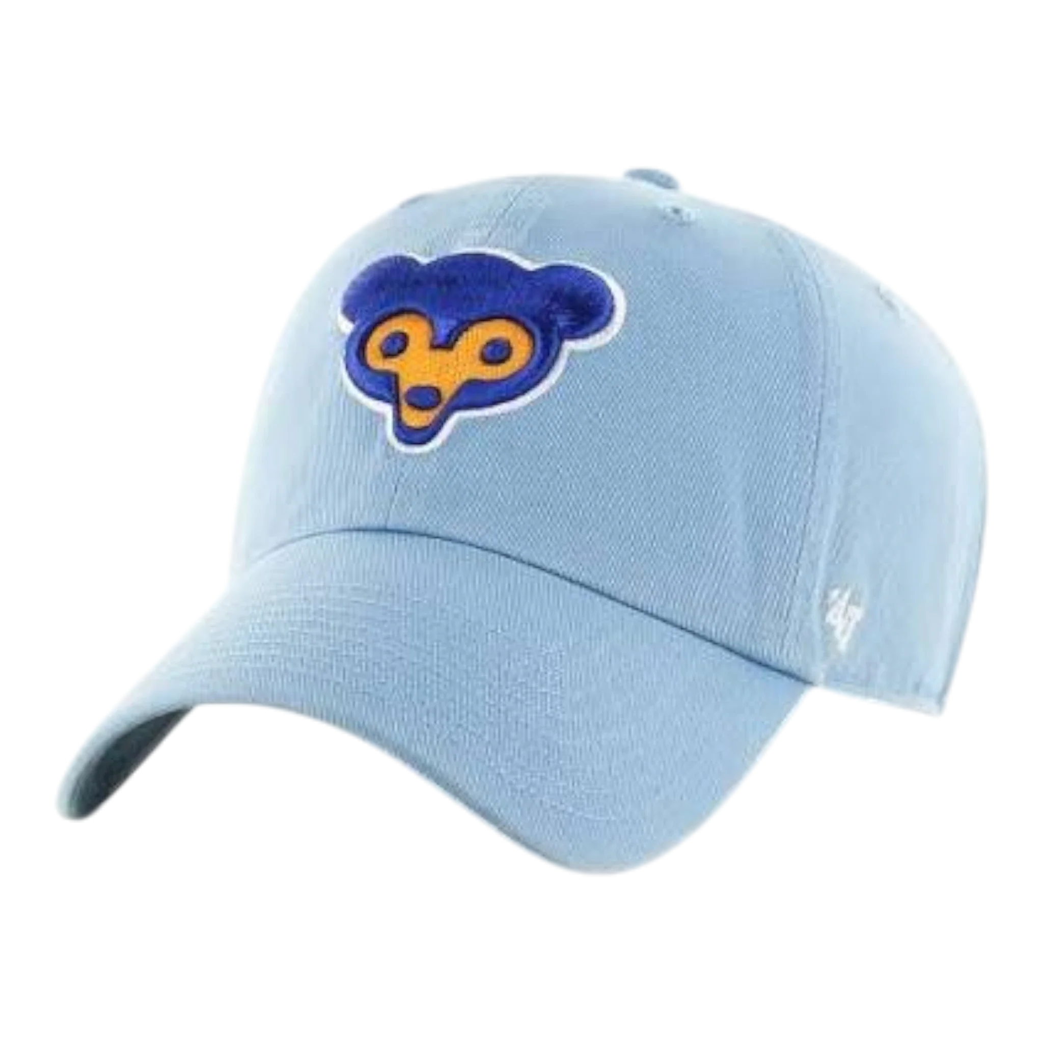 47 Brand Clean Up Chicago Cubs Cooperstown Strapback Hat — Columbia Blue Adjustable Cap