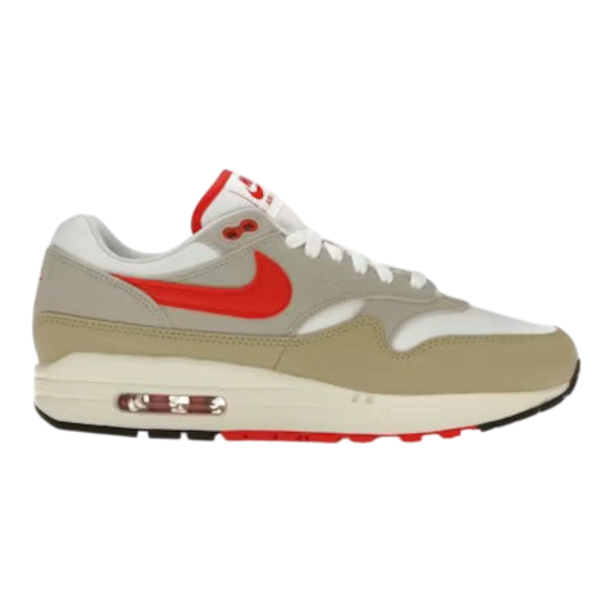 Nike Air Max 1 "Since '72" Men's Sneakers — White/University Red Low-Top