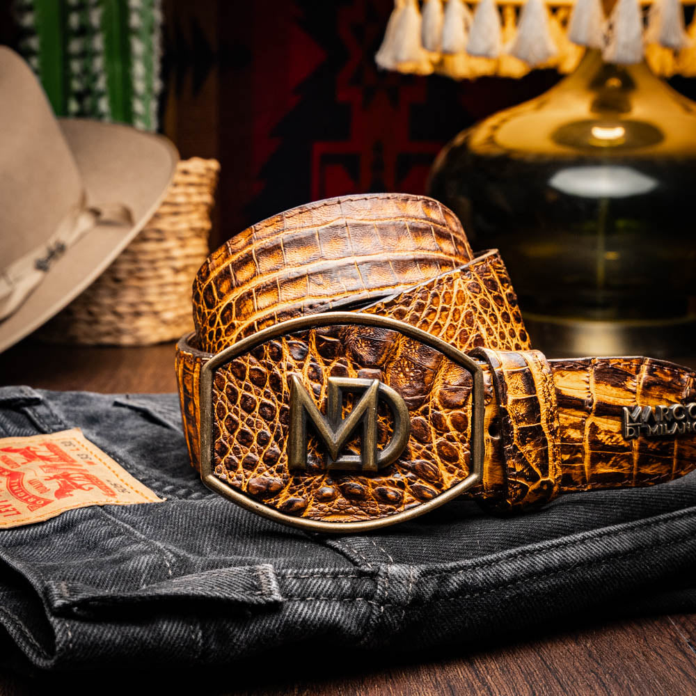 Marco Di Milano Iowa Belt Mustard Brown – product view 5