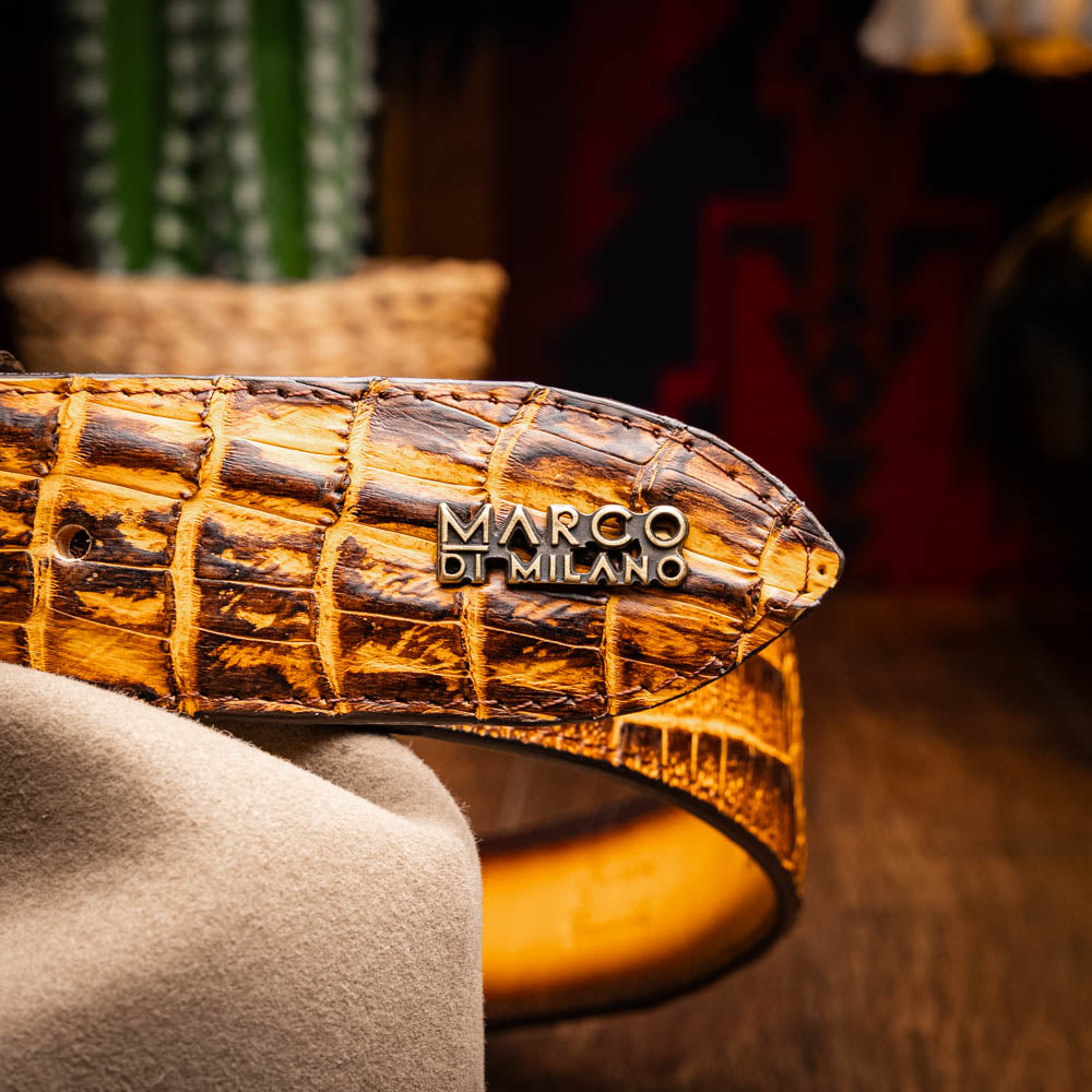 Marco Di Milano Iowa Belt Mustard Brown – product view 6