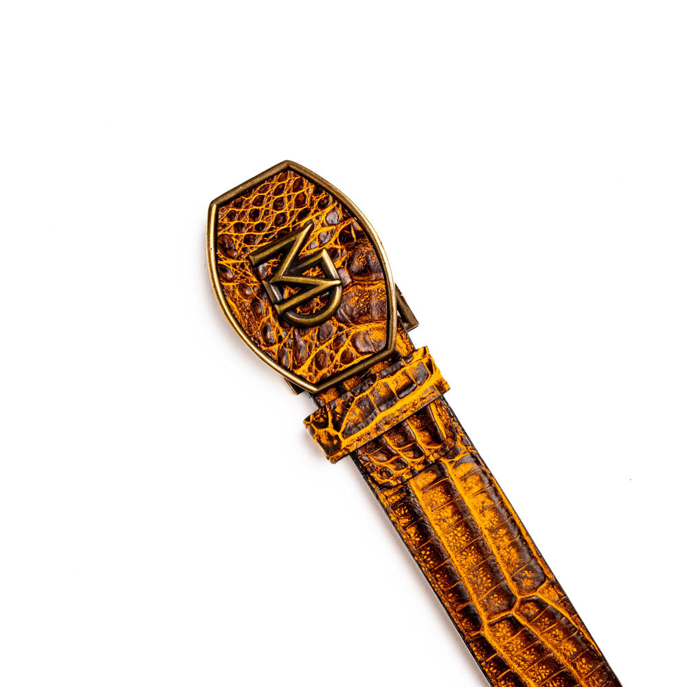 Marco Di Milano Iowa Belt Mustard Brown – product view 2
