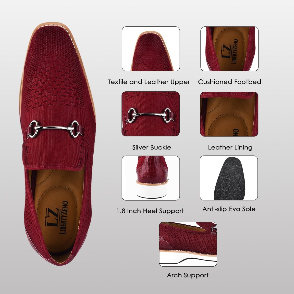 Liberty Zeno Jack Mens Leather Textile Casual Loafers