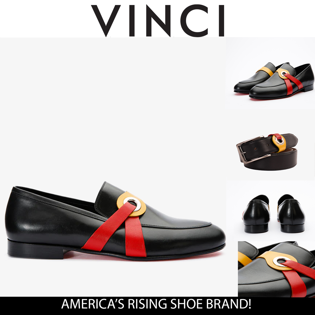 Vinci Leather The Jackie Black Bit Dress Loafer Limited Edition Men Shoe – product view 5