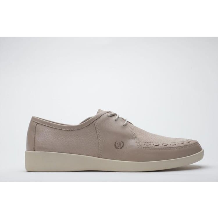 Johnny Famous Bally Style Delancey Men's Cream Leather Low Tops
