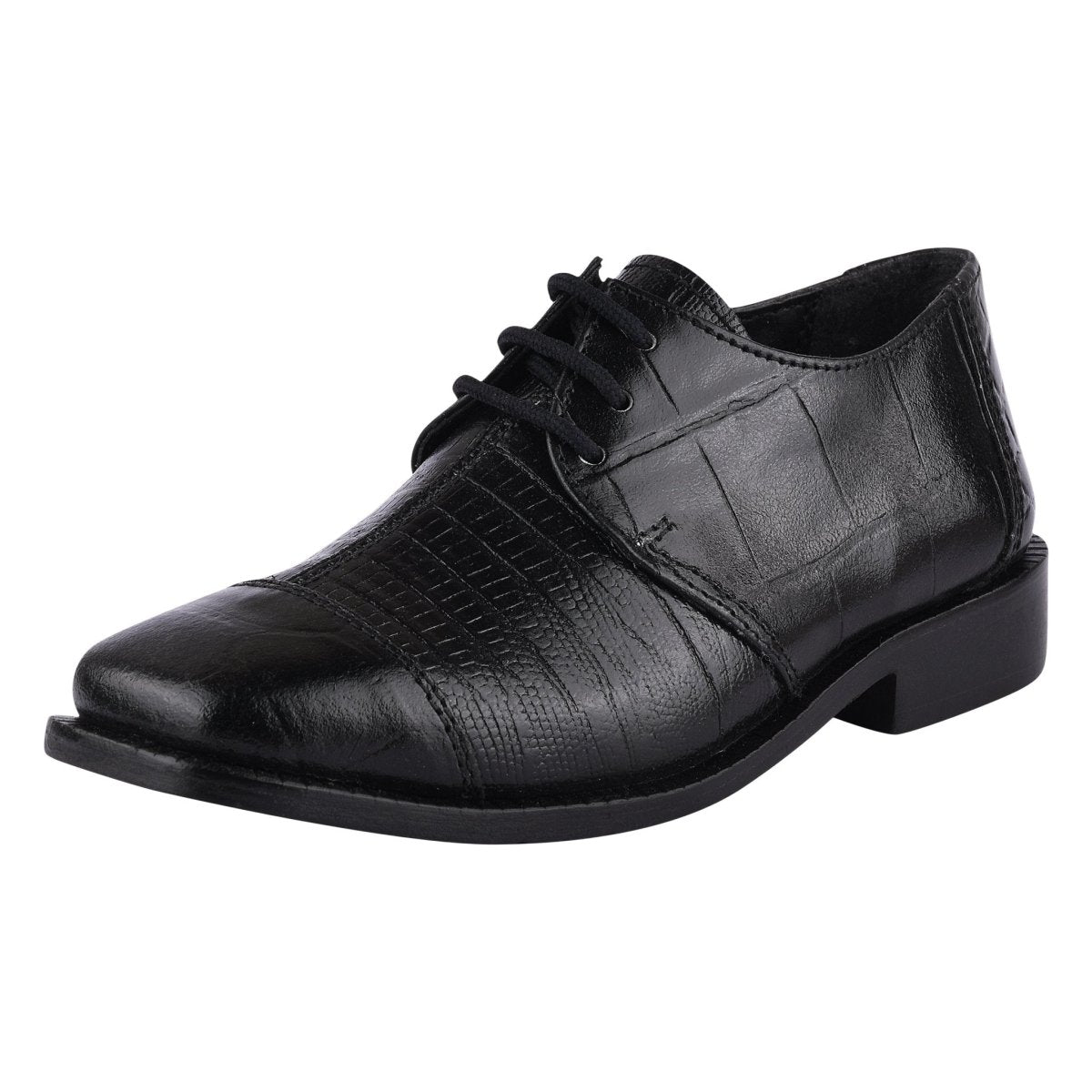 Liberty Zeno Joseph Black Leather Oxford Style Dress Shoes for Kids