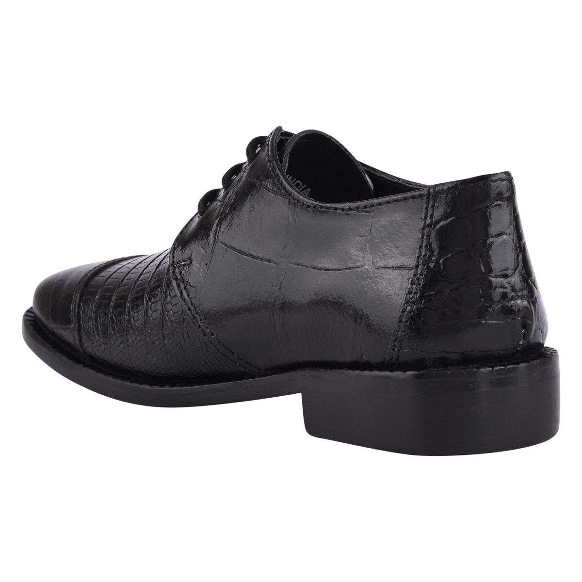 Liberty Zeno Joseph Black Leather Oxford Style Dress Shoes for Kids