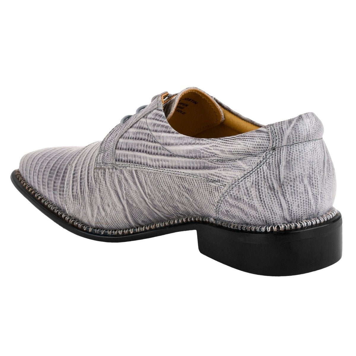 Liberty Zeno Jostin Genuine Leather Lizard Print Oxford Style Dress Shoes For Men
