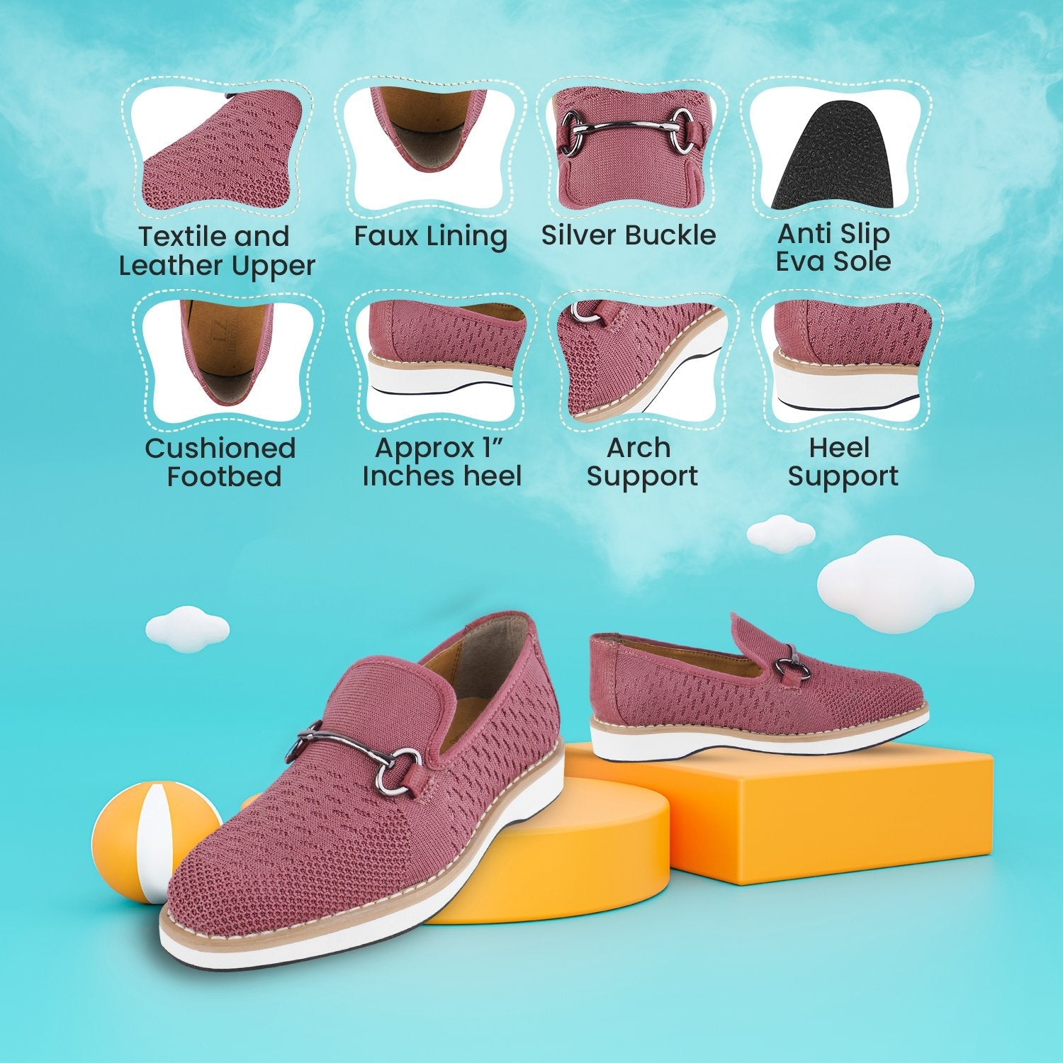 Liberty Zeno Joyce Textile Eva sole Style with Buckle Loafers for kids side view