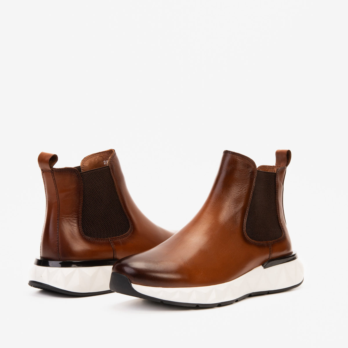Vinci Leather The Apex Tan Leather Men Chealsea Boot – product view 3