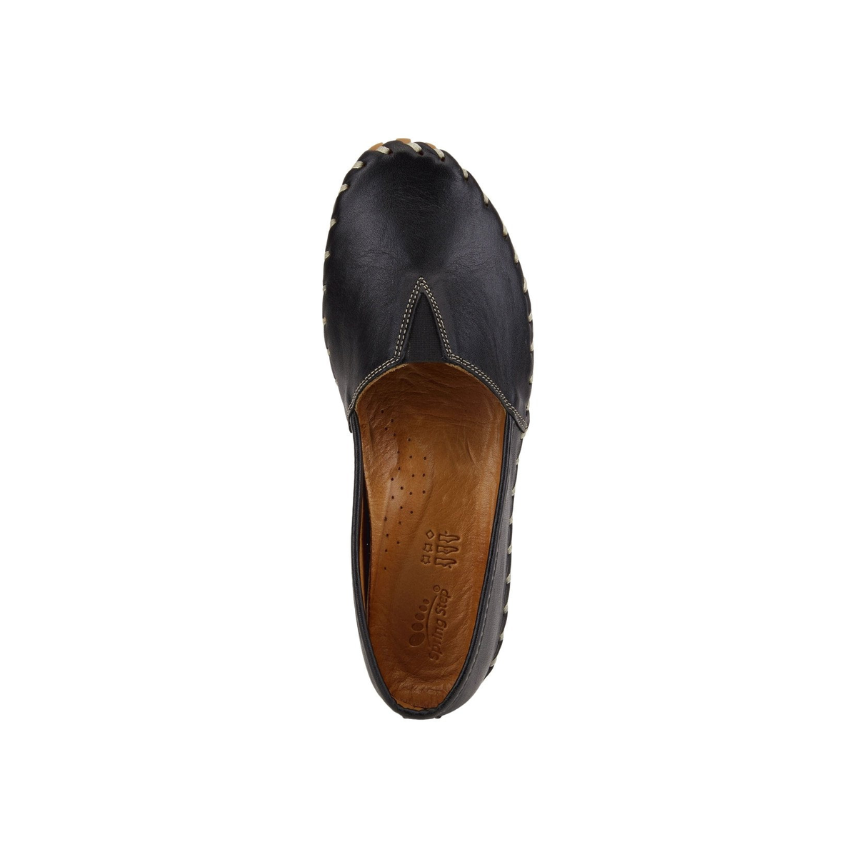 Spring Step Kathaleta women's black slip-on shoe, top view