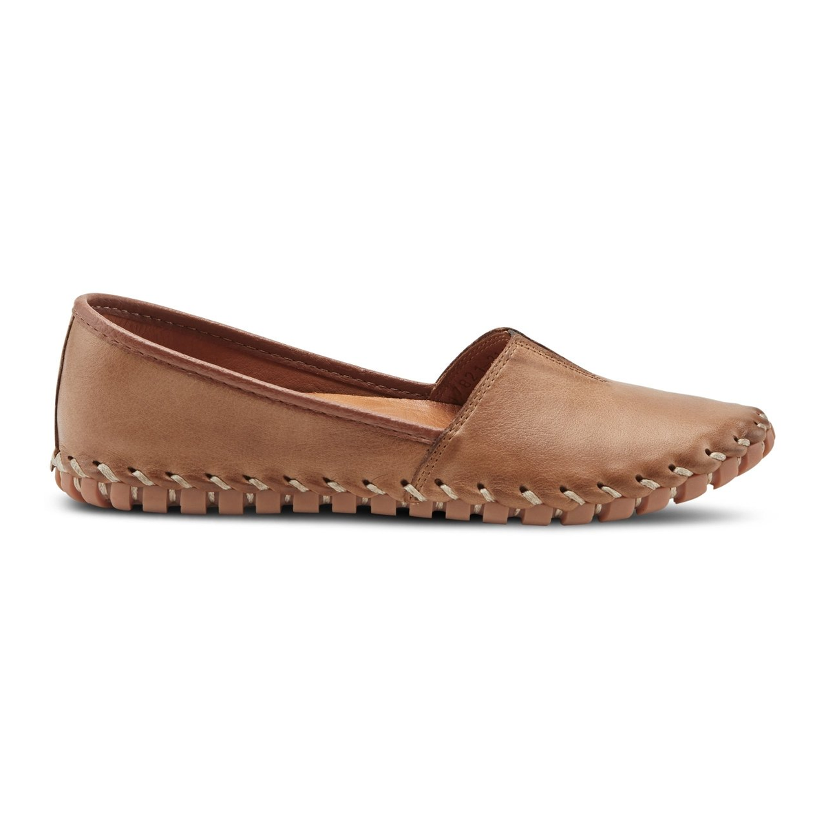 Spring Step Kathaleta women's brown slip-on shoe, right-facing side view