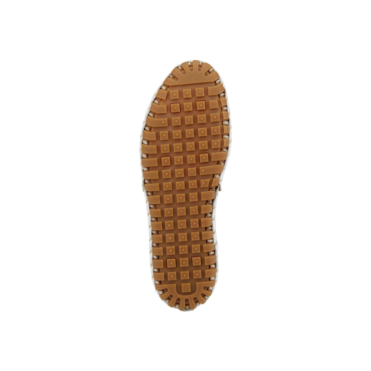 Spring Step Kathaleta women's white slip-on shoe, outsole view