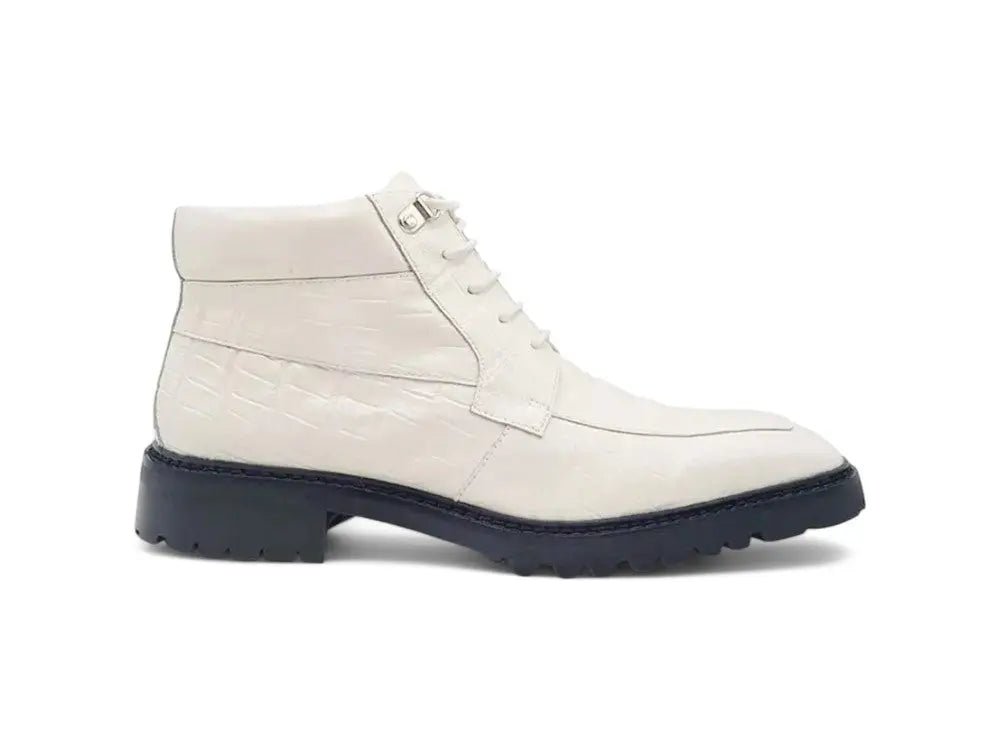 Carrucci Shoes KB Alligator Embossed Men's Leather Boots KB51650