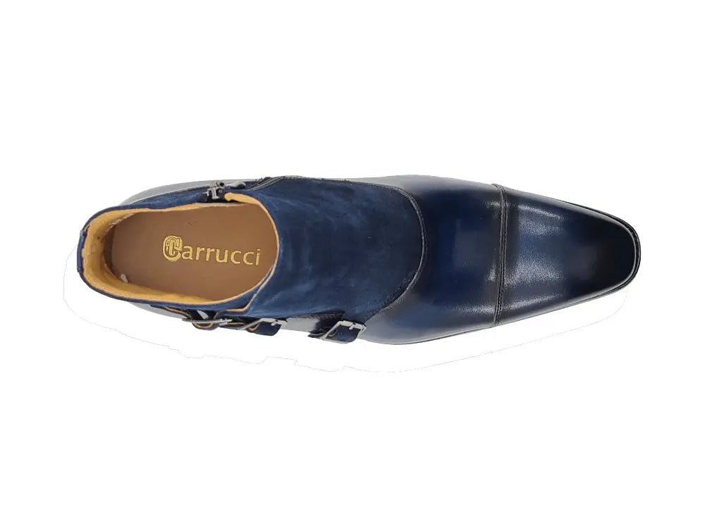 Carrucci Shoes Kb Three Buckles Monk Chukka Boot Calfskin KB50318SC