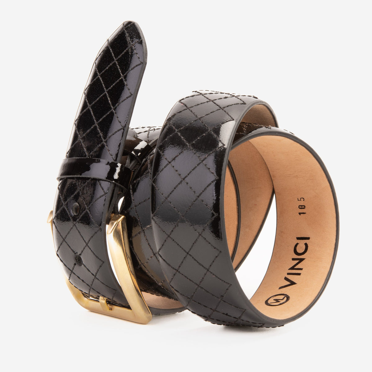 Vinci Leather The Prestige Black Leather Belt – product view 6