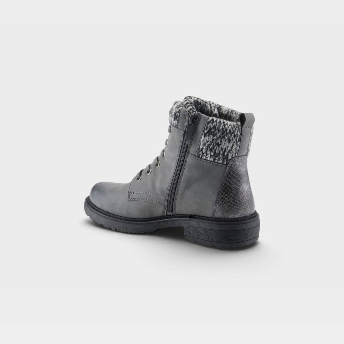 Spring Step Relife Khazera Grey boot, rear inner three-quarter
