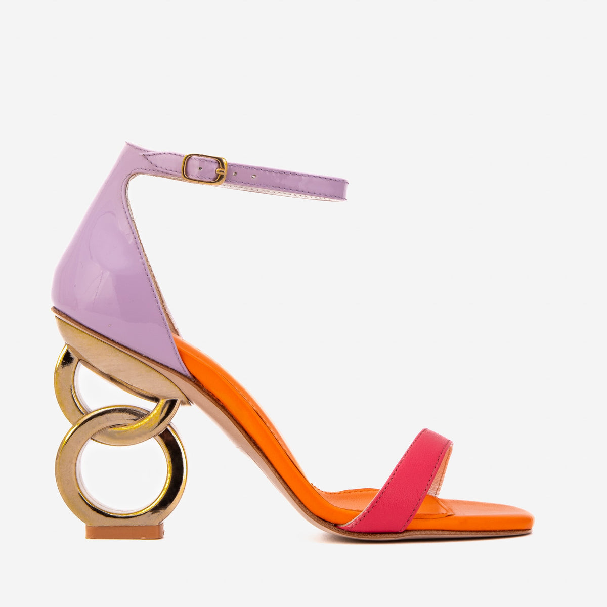 Vinci Leather The Helix Heel Multicolor Leather Women Sandal – product view 1