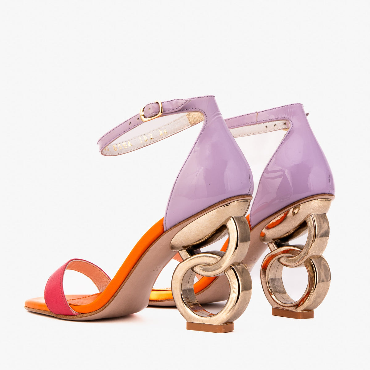 Vinci Leather The Helix Heel Multicolor Leather Women Sandal – product view 4