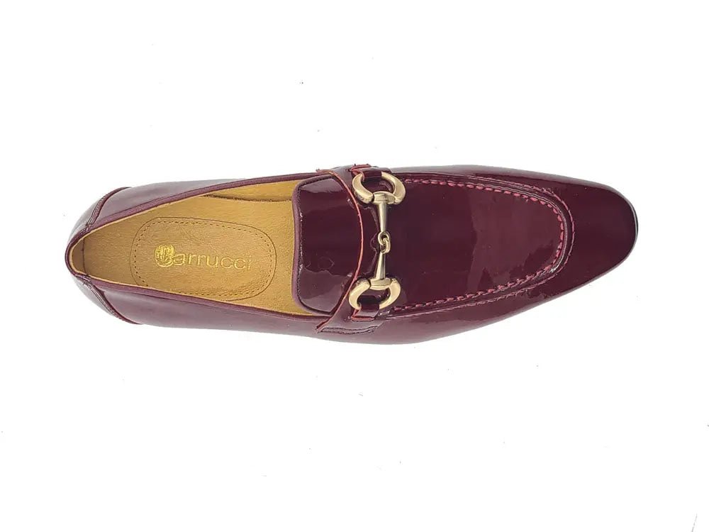 Carrucci Shoes Ks Horse Bit Loafer Patent Leather Classic KS308101P