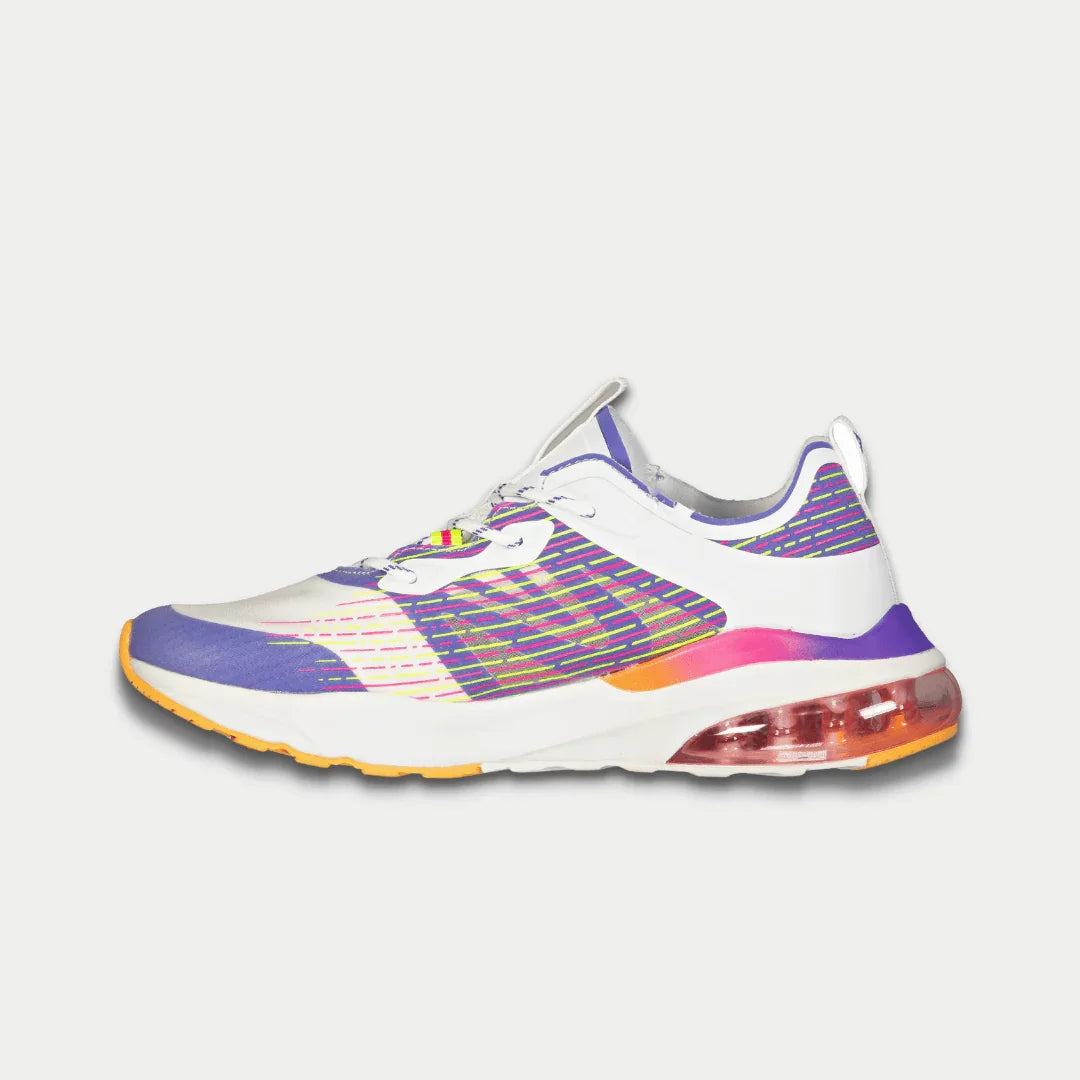 LA Gear Women's Artesia Lowtop | White x Purple x Orange – side view