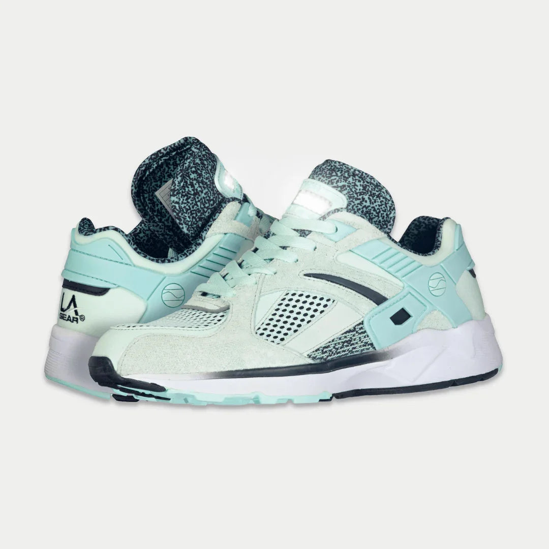 LA Gear Women's Catapult Light-Up Lowtop | Mint x Black – top view