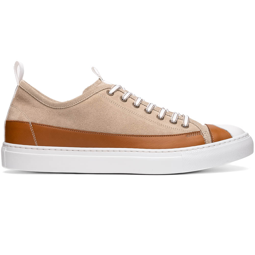 Zelli Italia Men's 65-360-TPE LANDO Sueded Calfskin Sneaker Taupe