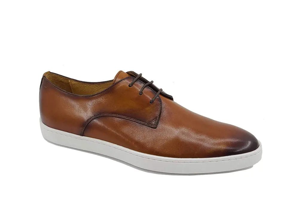 Carrucci Shoes Leather Derby Dress Sneaker Handmade Calf Leather KS52901