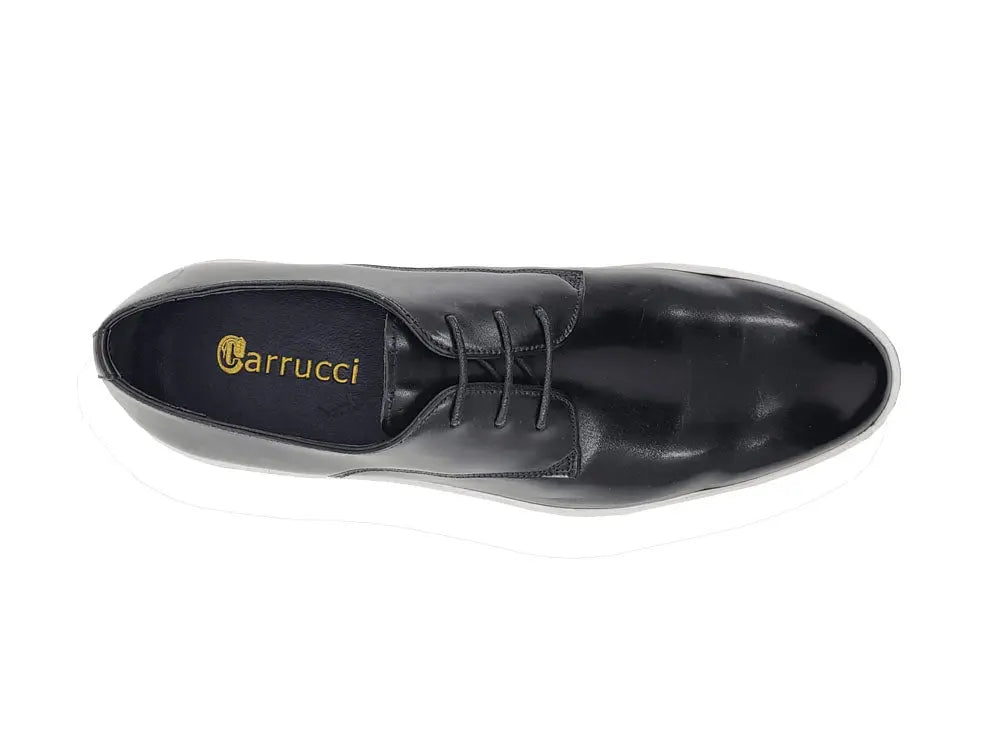 Carrucci Shoes Leather Derby Dress Sneaker Handmade Calf Leather KS52901
