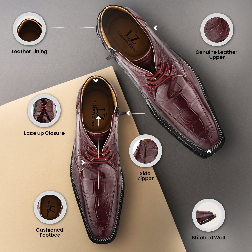 Liberty Zeno Liam Genuine Leather Lace - Up Style Boots for Men