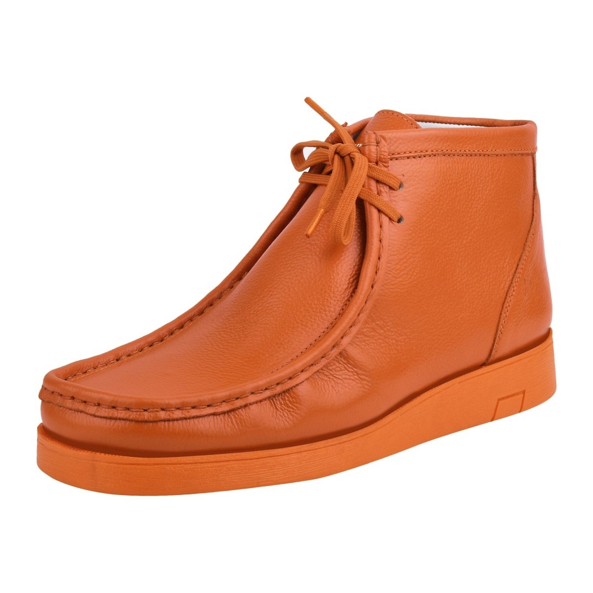 Liberty Zeno HAMARA JOE men's orange chukka boots, three-quarter side view
