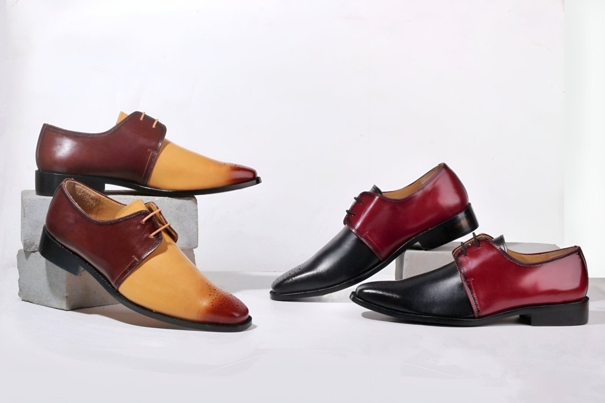 Libertyzeno Shoes DANIEL Genuine Leather Oxford Dress Shoes for Men